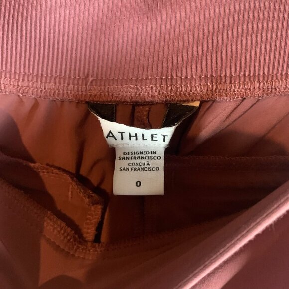 Athleta Womens Mineral Brown Elastic Waist High Rise Brooklyn Ankle Pants Size 0 - Picture 6 of 12